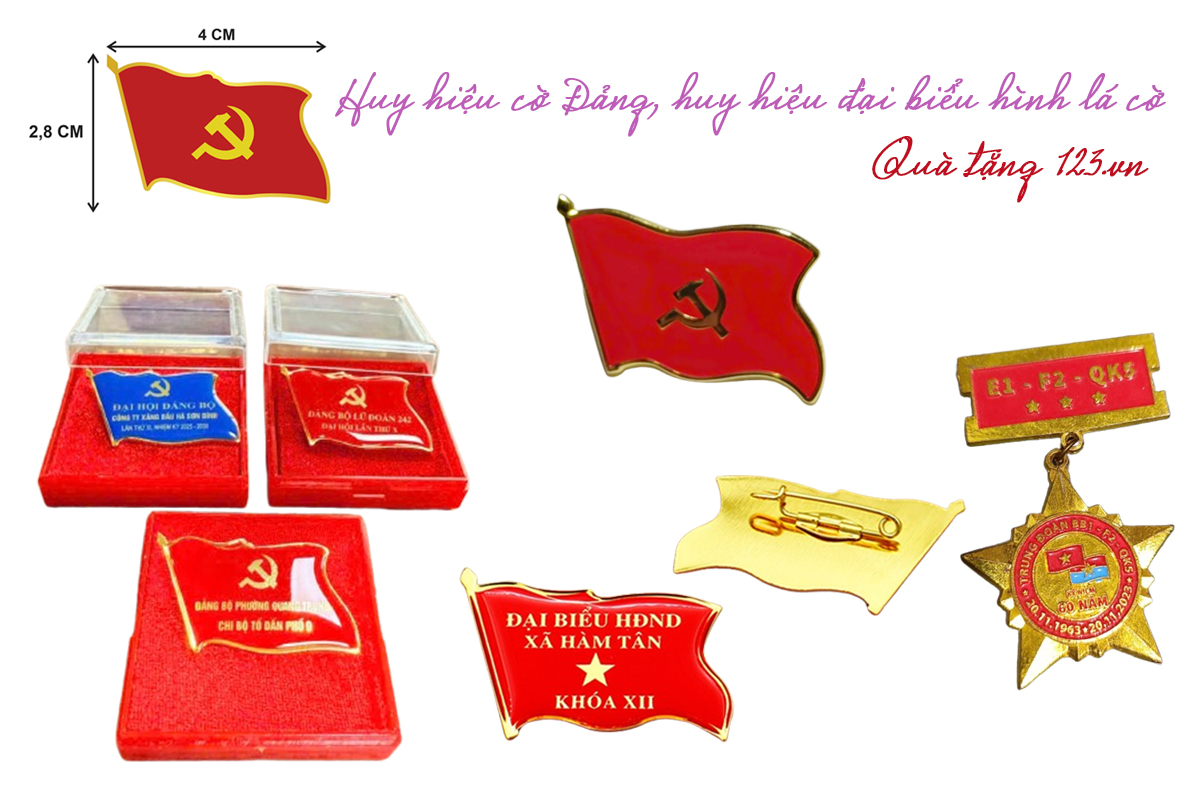 huy hiệu đại biểu, huy hiệu cờ đảng, phù hiệu đại hội, huy hiệu đại hội, pin cài áo đại hội