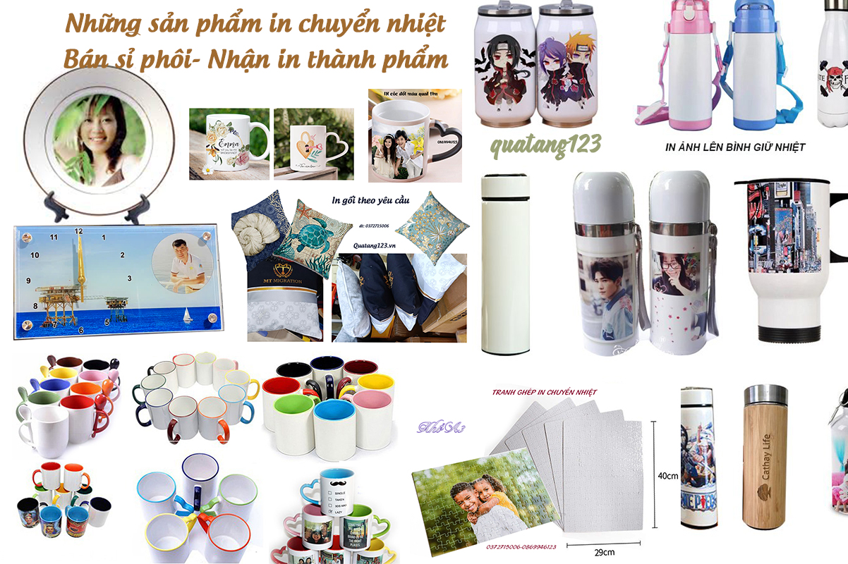 các sản phẩm in chuyển nhiệt, in ảnh lên sản phẩm
