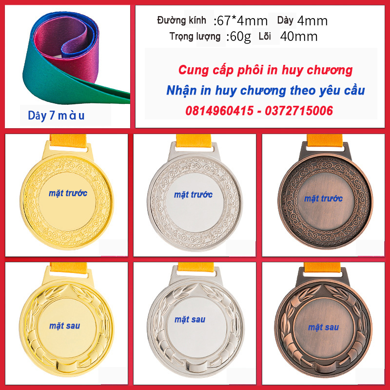 huy chương, nhận in huy chương, cung cấp phôi huy chương