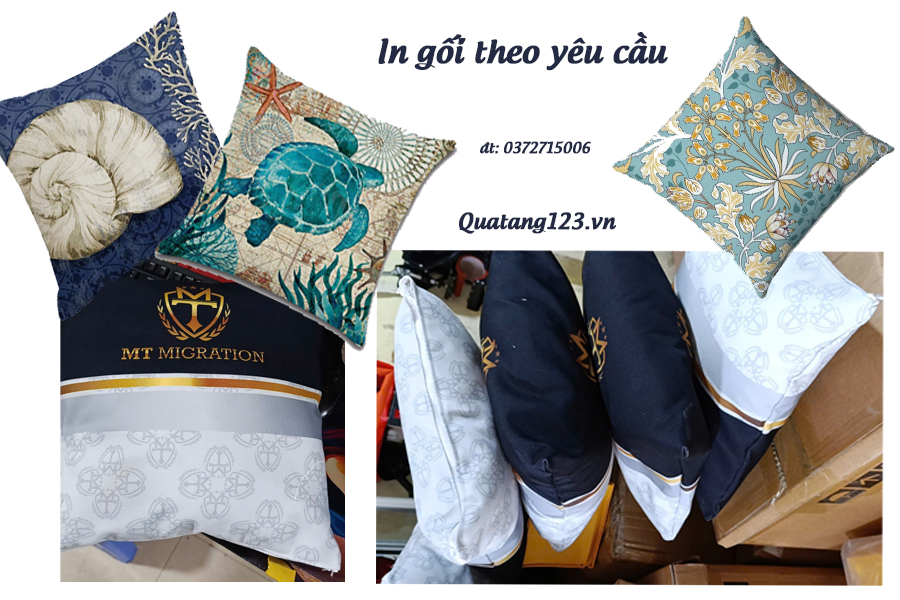 In ảnh lên gối, in gối dựa sofa, in gối dựa trên xe, in gối