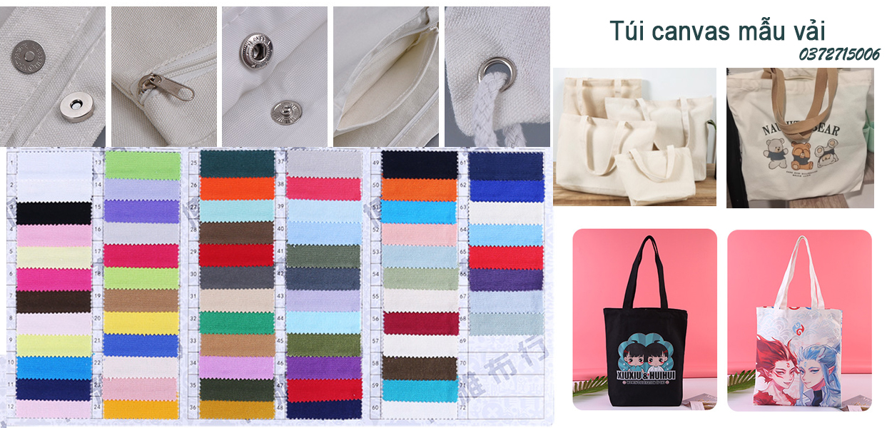 nhận in túi canvas, cung cấp phôi túi canvas