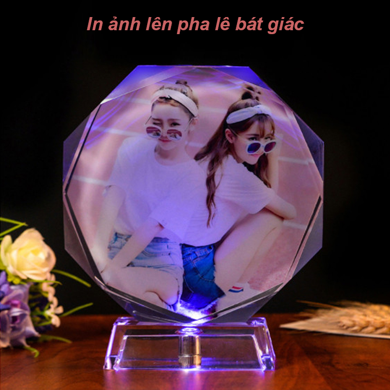 pha lê in ảnh đế đèn