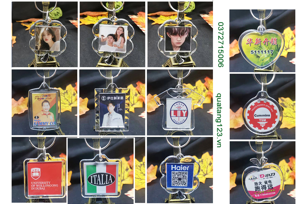 phôi in móc khóa mi ca, cung cấp phôi in móc khóa mi caca