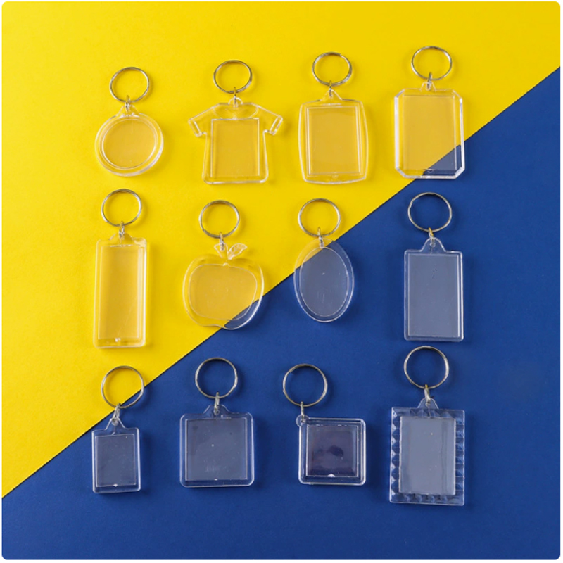 phôi móc khóa mica, in móc khóa mica