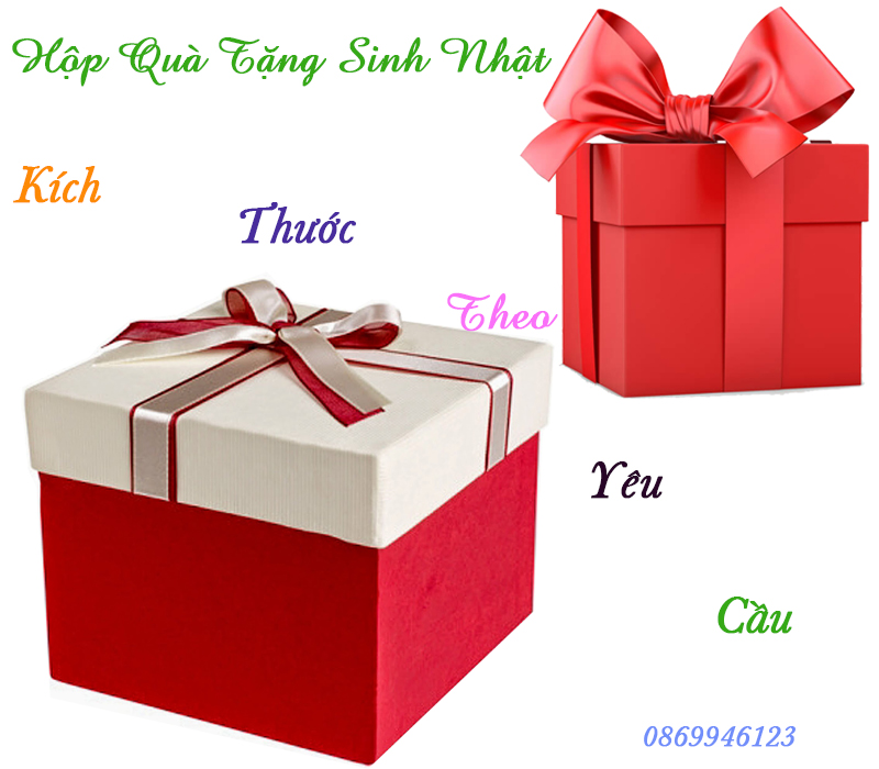 hộp quà tặng sinh nhật, hộp đựng cốc in ảnh, hộp đựng pha lê in ảnh